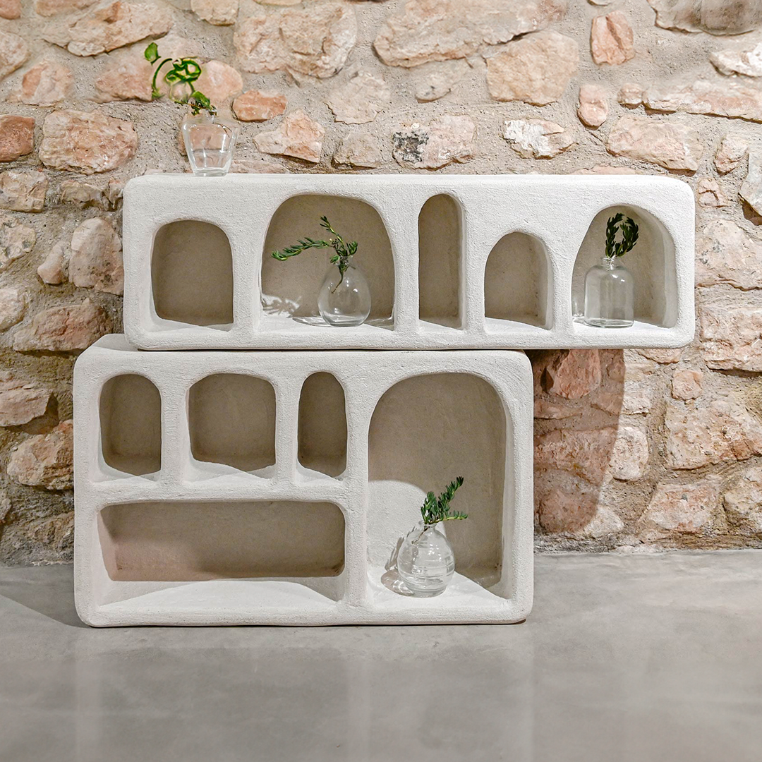 Estantería Terracota Blanca